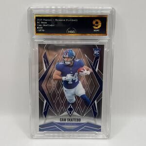 2025 Panini Phoenix - Cam Skattebo Rookie Card #168 NY Giants Graded 9 Mint